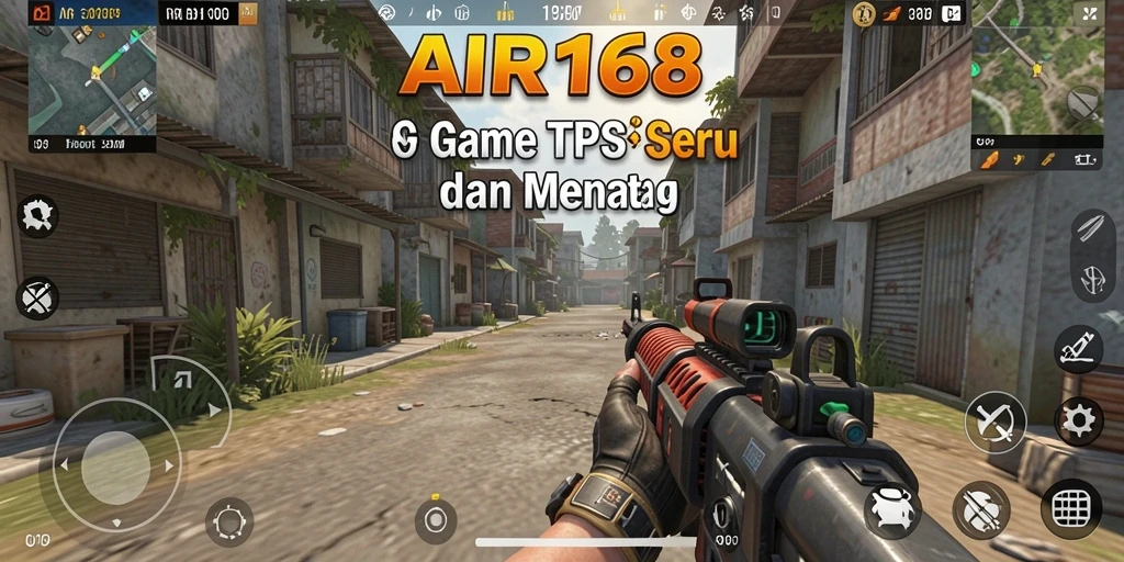 Screenshot utama AIR168 menampilkan aksi seru dalam mode TPS.