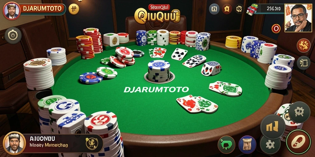 Screenshot DJARUMTOTO yang menunjukkan aksi seru permainan QiuQiu.