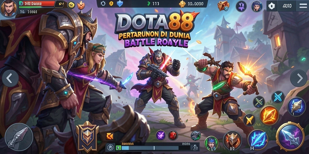Gameplay menegangkan DOTA88 dengan aksi Battle Royale yang intens.