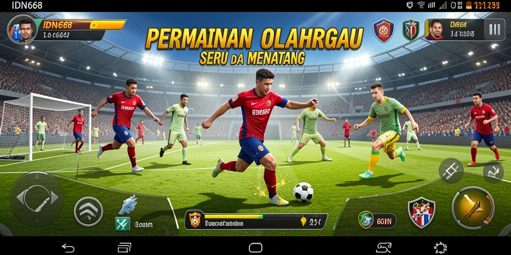 Tampilan gameplay menegangkan di IDN668 dengan berbagai olahraga seru.