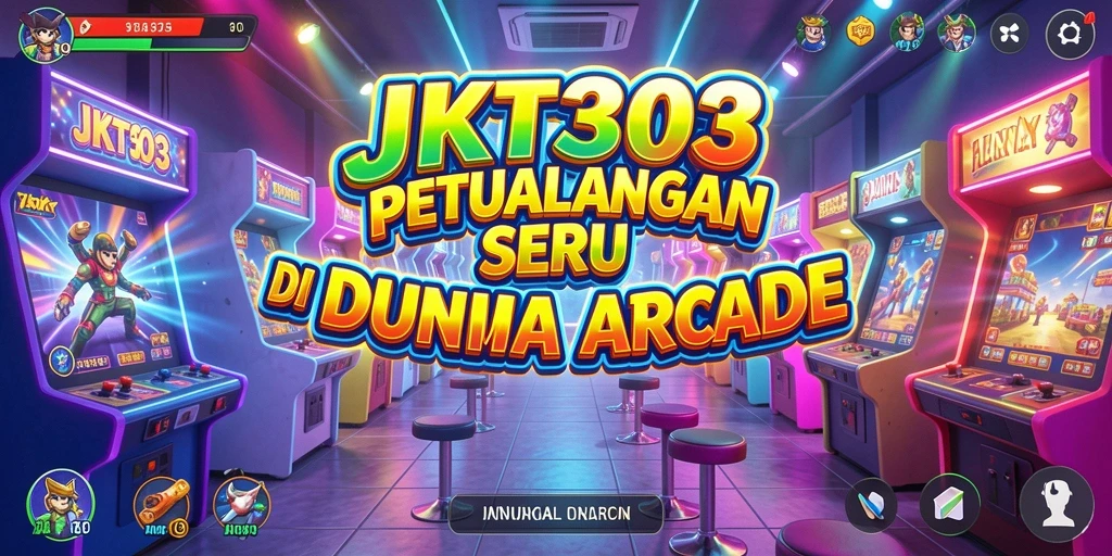 Screenshot utama JKT303 menampilkan aksi seru dalam gameplay Arcade.