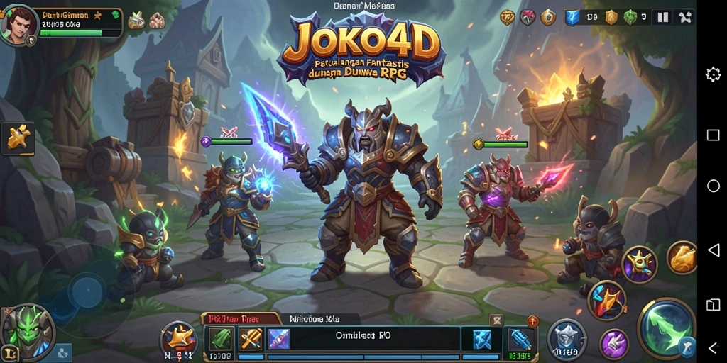 Tangkapan layar JOKO4D menampilkan aksi seru dalam permainan RPG.