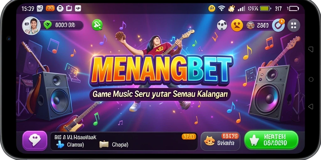 Tampilan mengejutkan dari gameplay seru MENANGBET dengan musik.