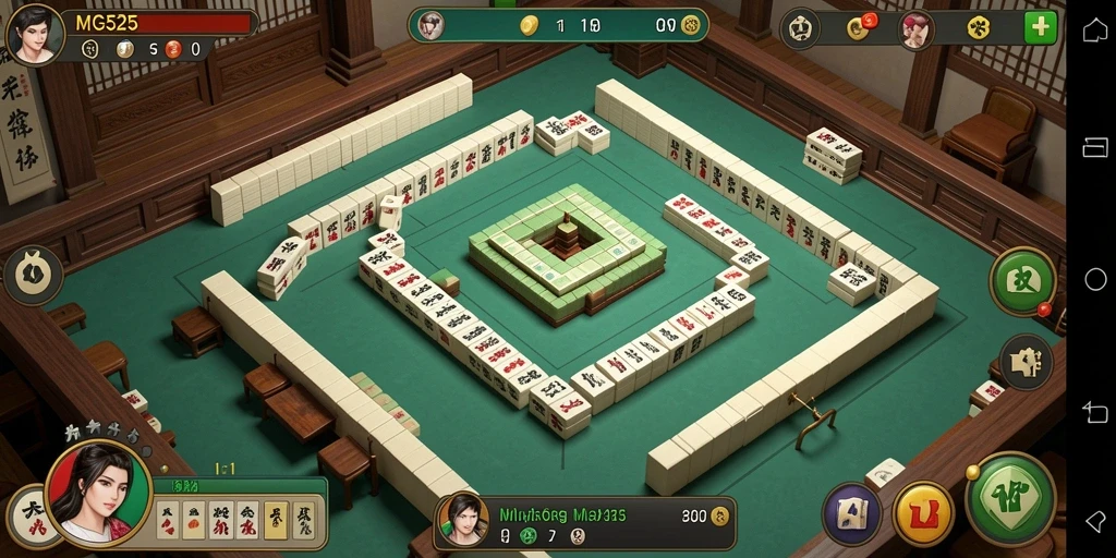 Tampilan gameplay MG525 yang menarik dan penuh tantangan Mahjong.
