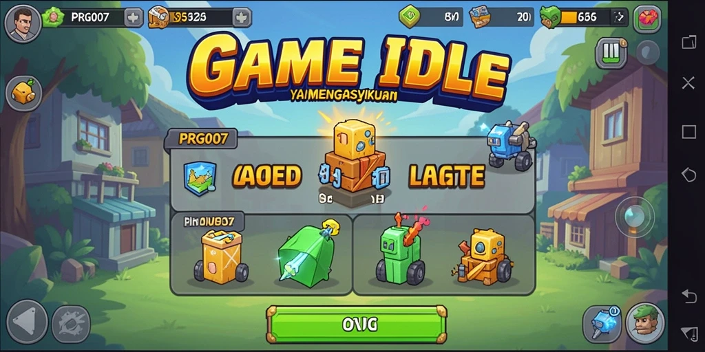 Screenshot gameplay PRG007 menunjukkan pengalaman bermain Idle yang menyenangkan.