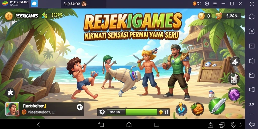 Tampilan gameplay menarik dan seru dari REJEKIGAMES.
