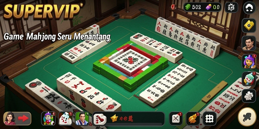 Gameplay Mahjong yang menarik dan kompetitif di SUPERVIP.