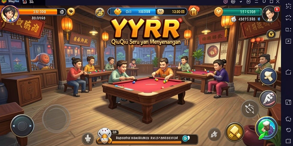 Tampilan gameplay QiuQiu yang menarik di YYRR.